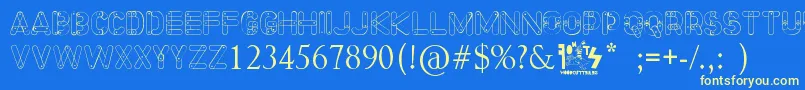 fuente Meccano Font – Fuentes Amarillas Sobre Fondo Azul