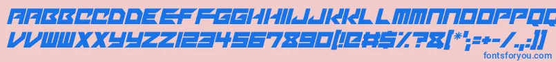 Mechacubes Italic Font – Blue Fonts on Pink Background