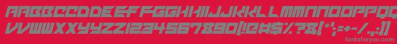 Mechacubes Italic Font – Gray Fonts on Red Background