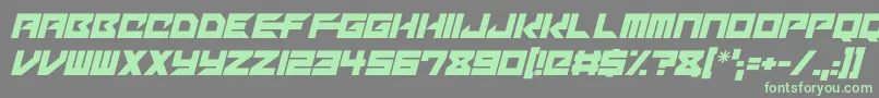 Шрифт Mechacubes Italic – зелёные шрифты на сером фоне