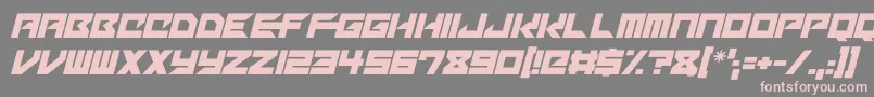 Шрифт Mechacubes Italic – розовые шрифты на сером фоне