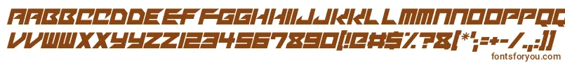 Шрифт Mechacubes Italic – коричневые шрифты на белом фоне