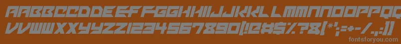 Шрифт Mechacubes Italic – серые шрифты на коричневом фоне