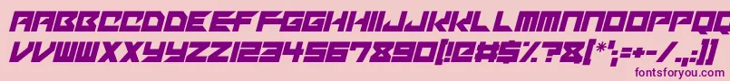 Mechacubes Italic Font – Purple Fonts on Pink Background