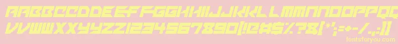 Mechacubes Italic Font – Yellow Fonts on Pink Background