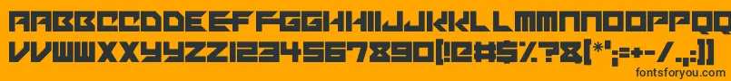 Mechacubes Font – Black Fonts on Orange Background