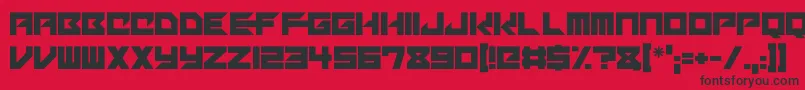 Mechacubes Font – Black Fonts on Red Background