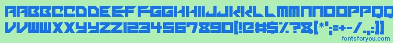 Mechacubes Font – Blue Fonts on Green Background