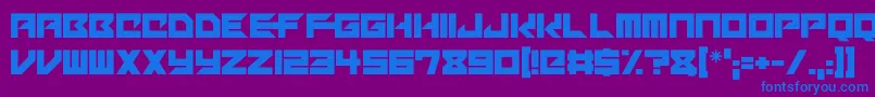 Mechacubes Font – Blue Fonts on Purple Background