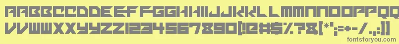 Mechacubes Font – Gray Fonts on Yellow Background