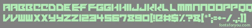 Mechacubes Font – Green Fonts on Gray Background