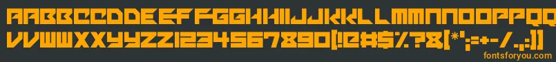 Mechacubes Font – Orange Fonts on Black Background