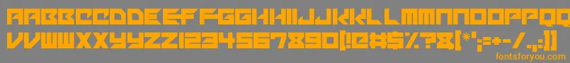 Mechacubes Font – Orange Fonts on Gray Background