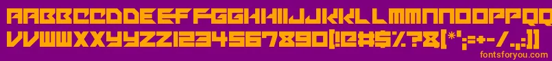 Mechacubes Font – Orange Fonts on Purple Background