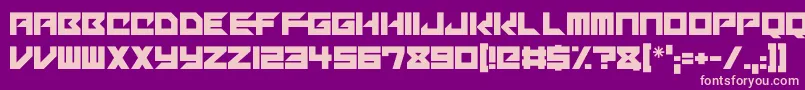 Mechacubes Font – Pink Fonts on Purple Background