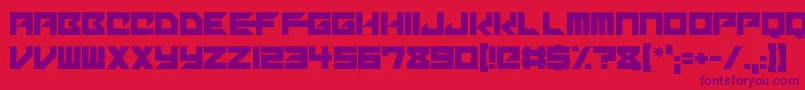 Mechacubes Font – Purple Fonts on Red Background