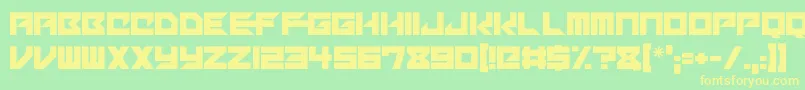 Mechacubes Font – Yellow Fonts on Green Background