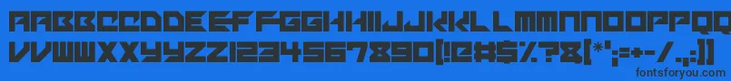Mechacubes Font – Black Fonts on Blue Background