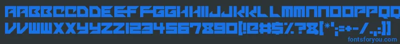 Mechacubes Font – Blue Fonts on Black Background