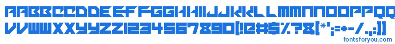 Mechacubes Font – Blue Fonts on White Background