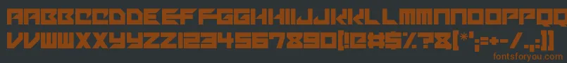 Mechacubes-fontti – ruskeat fontit mustalla taustalla