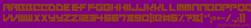 Шрифт Mechacubes – коричневые шрифты на фиолетовом фоне