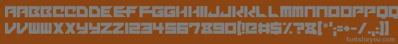 Mechacubes-fontti – harmaat kirjasimet ruskealla taustalla