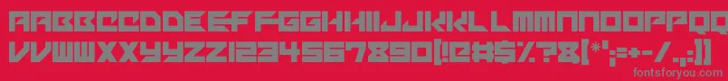 Mechacubes Font – Gray Fonts on Red Background