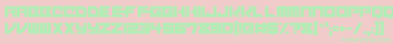 Mechacubes-Schriftart – Grüne Schriften auf rosa Hintergrund
