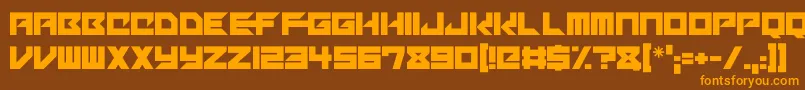 Подробнее о шрифте Mechacubes Шрифт Mechacubes – оранжевые шрифты на коричневом фоне