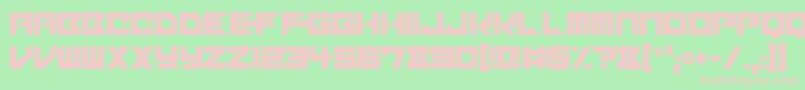 Mechacubes Font – Pink Fonts on Green Background