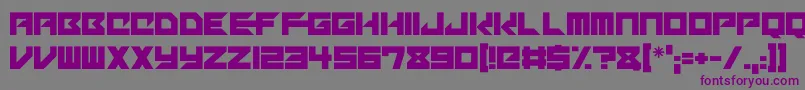 Mechacubes-fontti – violetit fontit harmaalla taustalla