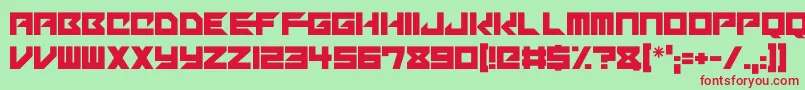 Mechacubes Font – Red Fonts on Green Background
