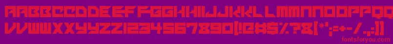 Mechacubes Font – Red Fonts on Purple Background