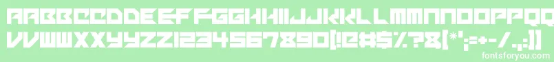 Mechacubes Font – White Fonts on Green Background