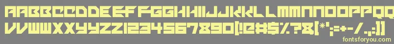 Mechacubes Font – Yellow Fonts on Gray Background