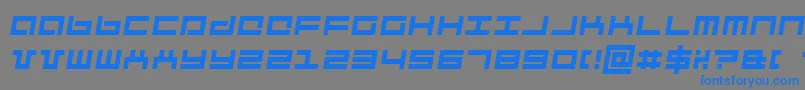 Шрифт mechai – синие шрифты на сером фоне