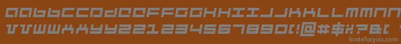 mechai-Schriftart – Graue Schriften auf braunem Hintergrund