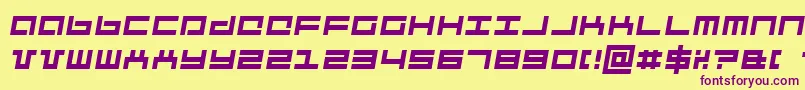 Шрифт mechai – фиолетовые шрифты на жёлтом фоне