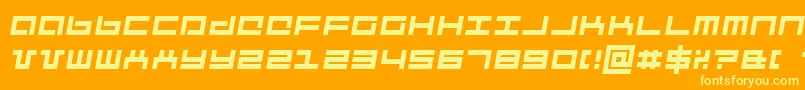 mechai Font – Yellow Fonts on Orange Background