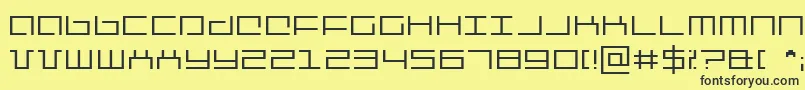 More about mechan Font mechan Font – Black Fonts on Yellow Background