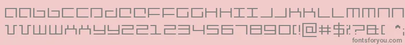 mechan Font – Gray Fonts on Pink Background