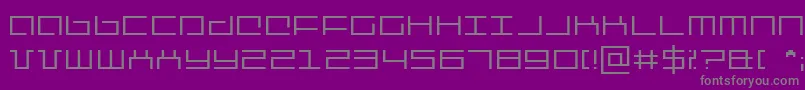 mechan-Schriftart – Graue Schriften auf violettem Hintergrund