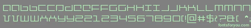 mechan-Schriftart – Grüne Schriften auf grauem Hintergrund