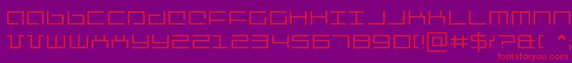 フォントmechan – 紫の背景に赤い文字