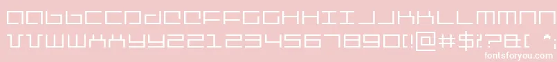 Fonte mechan – fontes brancas em um fundo rosa