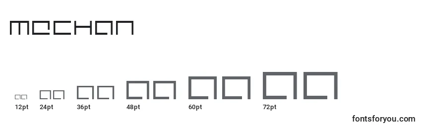 Mechan Font Sizes
