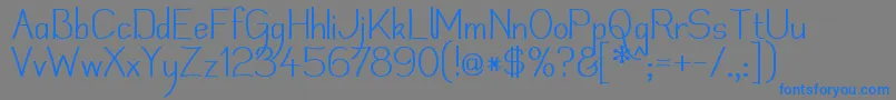 mechani Font – Blue Fonts on Gray Background