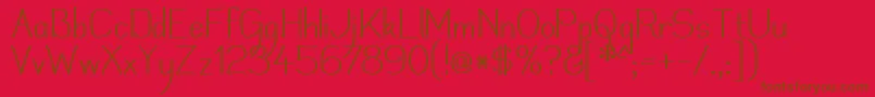 mechani Font – Brown Fonts on Red Background