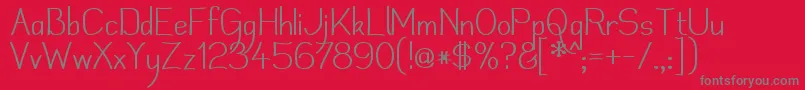 mechani-Schriftart – Graue Schriften auf rotem Hintergrund